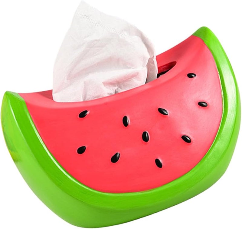 Resin Watermelon Tissue Box Holder Large Capacity Paper Towel Dispenser Home Office Desk Decor - Image 3